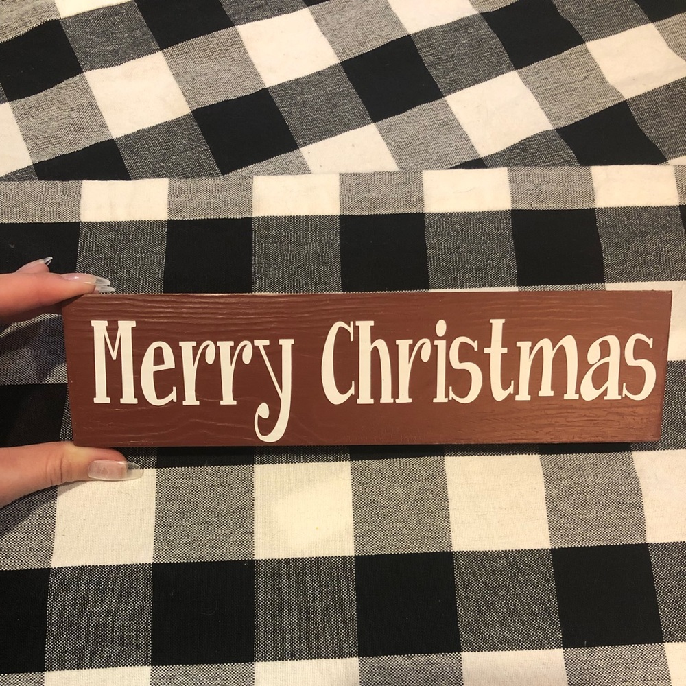 Merry Christmas Mini Wood Sign